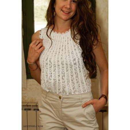 Short bermuda beige femme | AZETOO