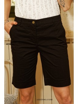 Short bermuda noir femme | AZETOO 2