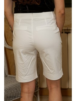 Short bermuda blanc femme | AZETOO 2