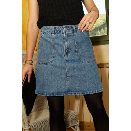 Jupe courte jean stone femme | AZETOO