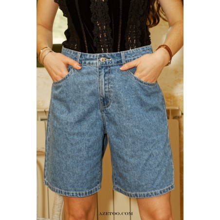 Short jean denim stone femme | AZETOO