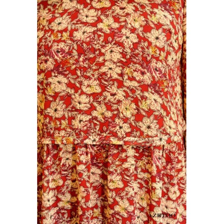 Robe courte fleurie Emma femme | AZETOO