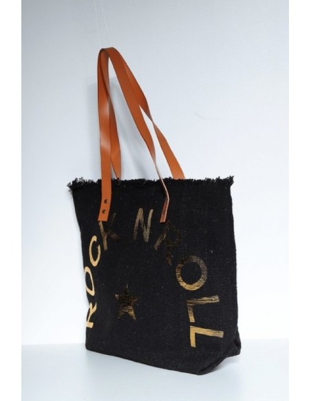 Sac Cabas en Jute Imprimé Rock N Roll