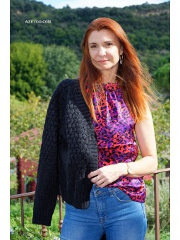 Top léopard rouge femme | AZETOO 2