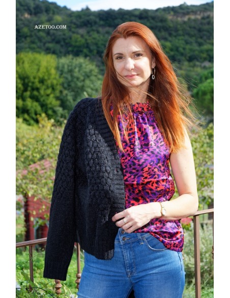 Top léopard rouge femme | AZETOO