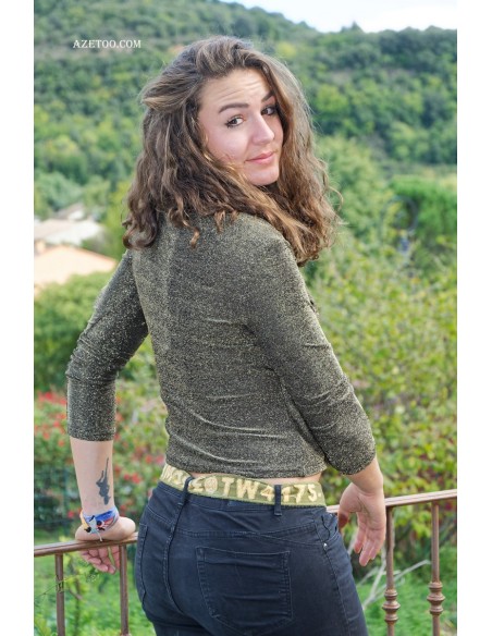 Top pailleté or femme | AZETOO
