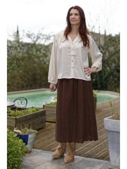 Blouse ample col tunisien...