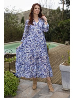 Robe longue imprimée...