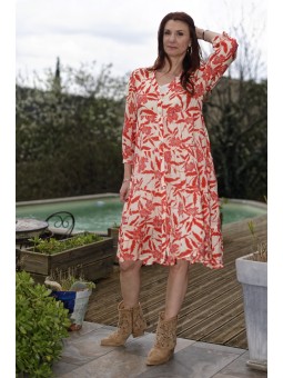 Robe chemise imprimée...