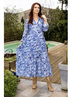 Robe longue imprimée...