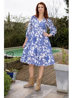 Robe chemise imprimée...