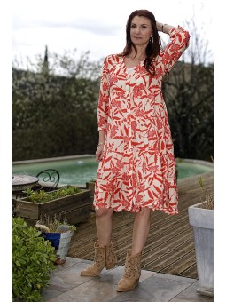 Robe chemise imprimée...