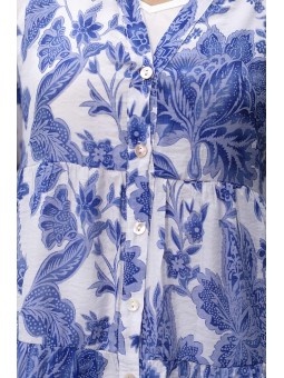 Robe chemise imprimée longueur midi femme | AZETOO 2