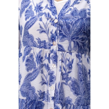Robe chemise imprimée longueur midi femme | AZETOO