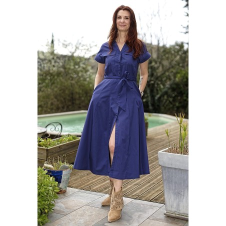 Robe chemisier en coton Femme | AZETOO