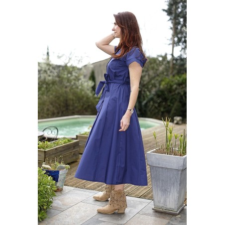 Robe chemisier en coton Femme | AZETOO