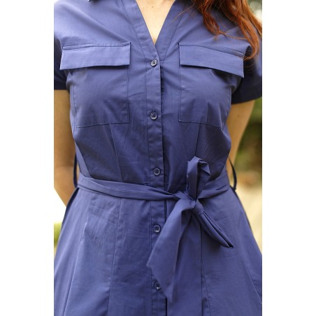 Robe chemisier en coton Femme | AZETOO