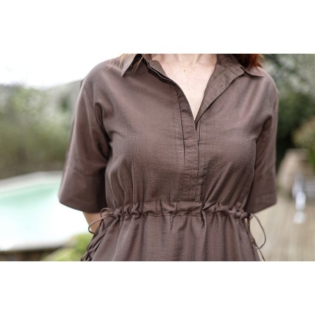 Robe chemise à ceinture ajustable Femme | AZETOO
