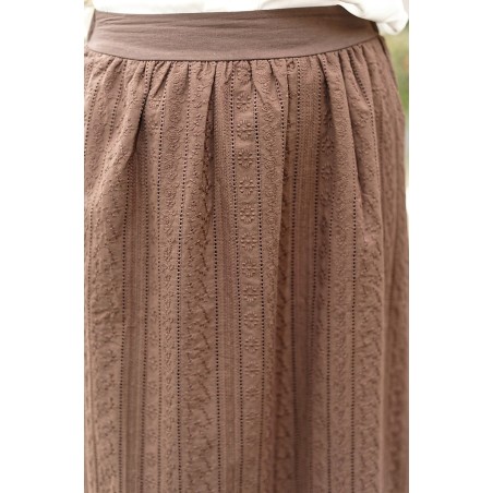 Jupe midi brodée Femme | AZETOO