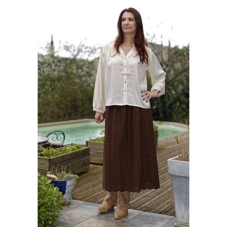 Blouse ample col tunisien femme | AZETOO