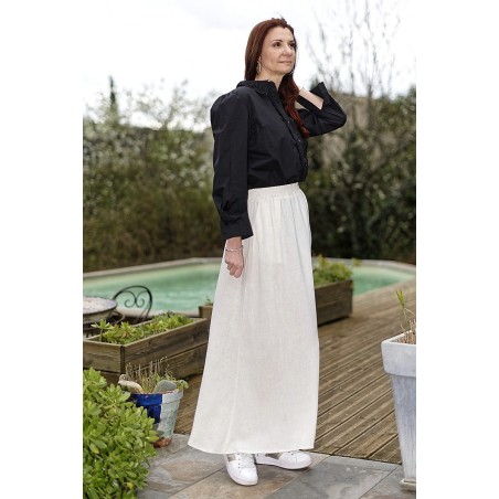 Chemise en coton col brodé femme | AZETOO