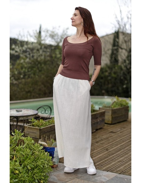 Top en maille manches courtes femme | AZETOO