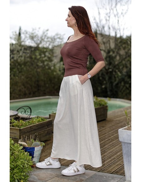 Top en maille manches courtes femme | AZETOO