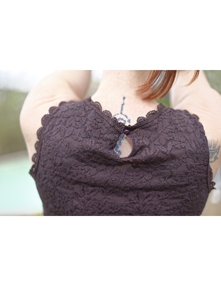 Top en dentelle sans manches femme | AZETOO