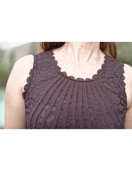 Top en dentelle sans manches femme | AZETOO