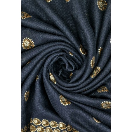 Foulard Imprimé et Pailleté avec pompons