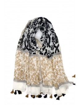 Écharpe ornée de Pompons...