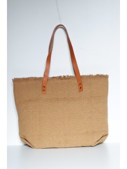 Sac Cabas Camel en Jute Imprimé Rock N Roll 2