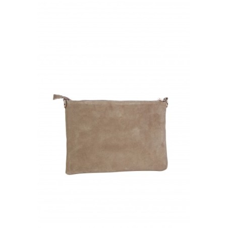 Pochette Kaki en Cuir : Pochette Femme