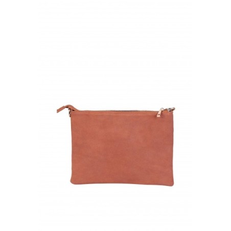 Pochette Camel en Cuir Daim : Pochette Femme